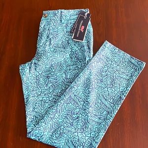 ‼️NWT🔥 Vineyard Vines Men’s Flamingo/Palm Flats Blue Breaker Pants😍